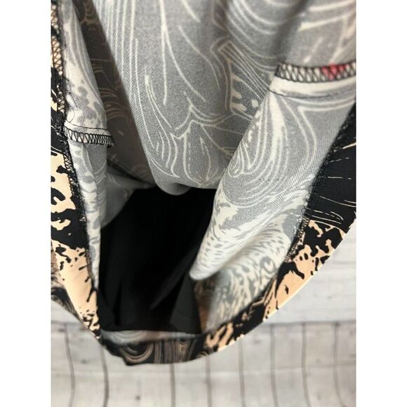 ARTELIER NICOLE MILLER black white red sleeveless sheath animal print dress S - Picture 6 of 8